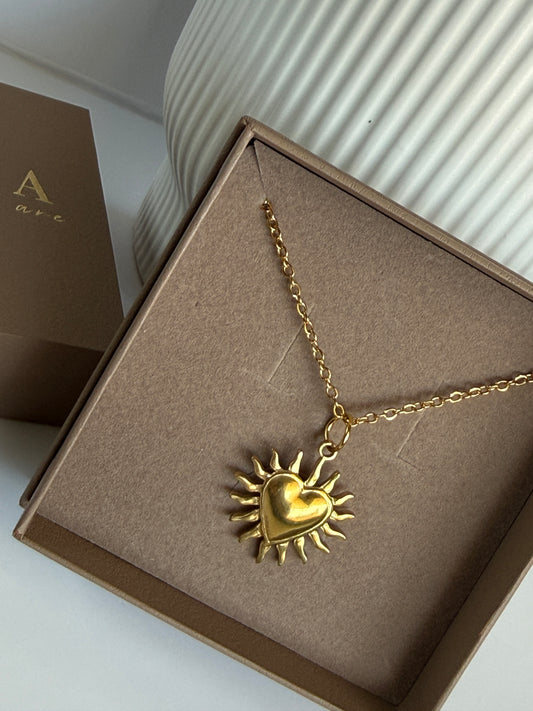 Sacred Heart Sun Charm