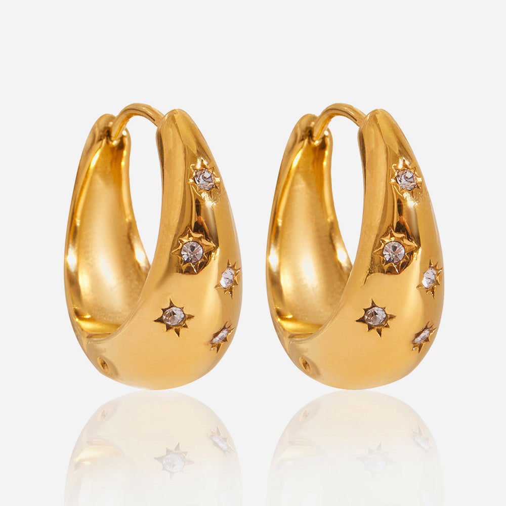 LENI – Creolen Earrings, Gold Plated