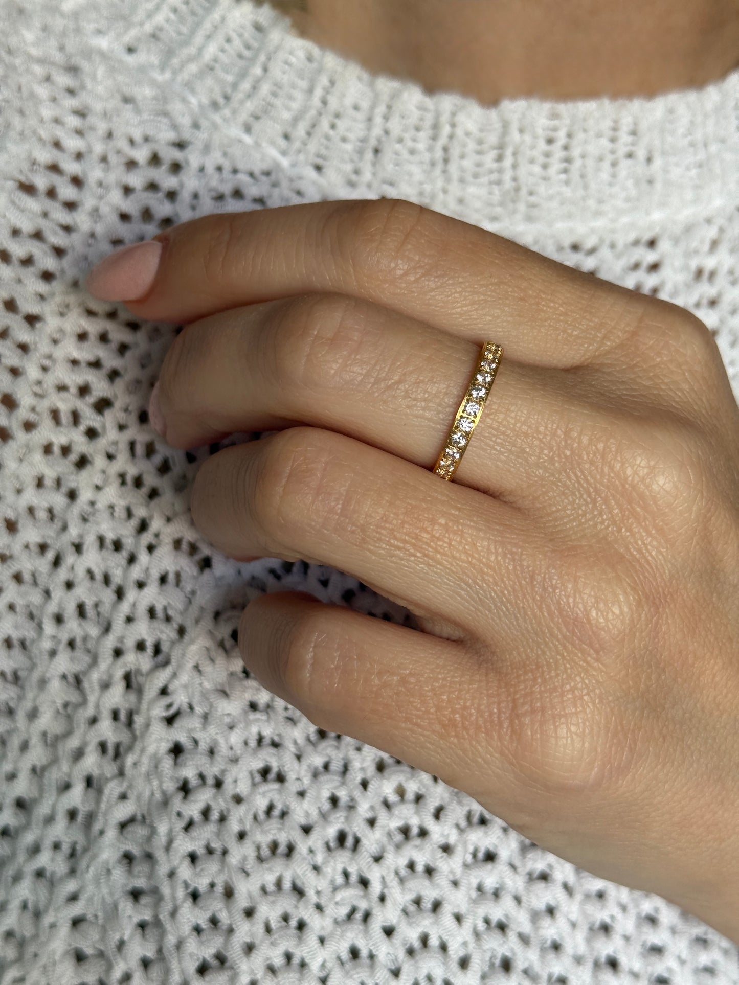 LOUISA – Cubic Zirconia Ring – Gold-Plated