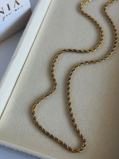 ELI – Rope Chain Necklace, Gold Plated