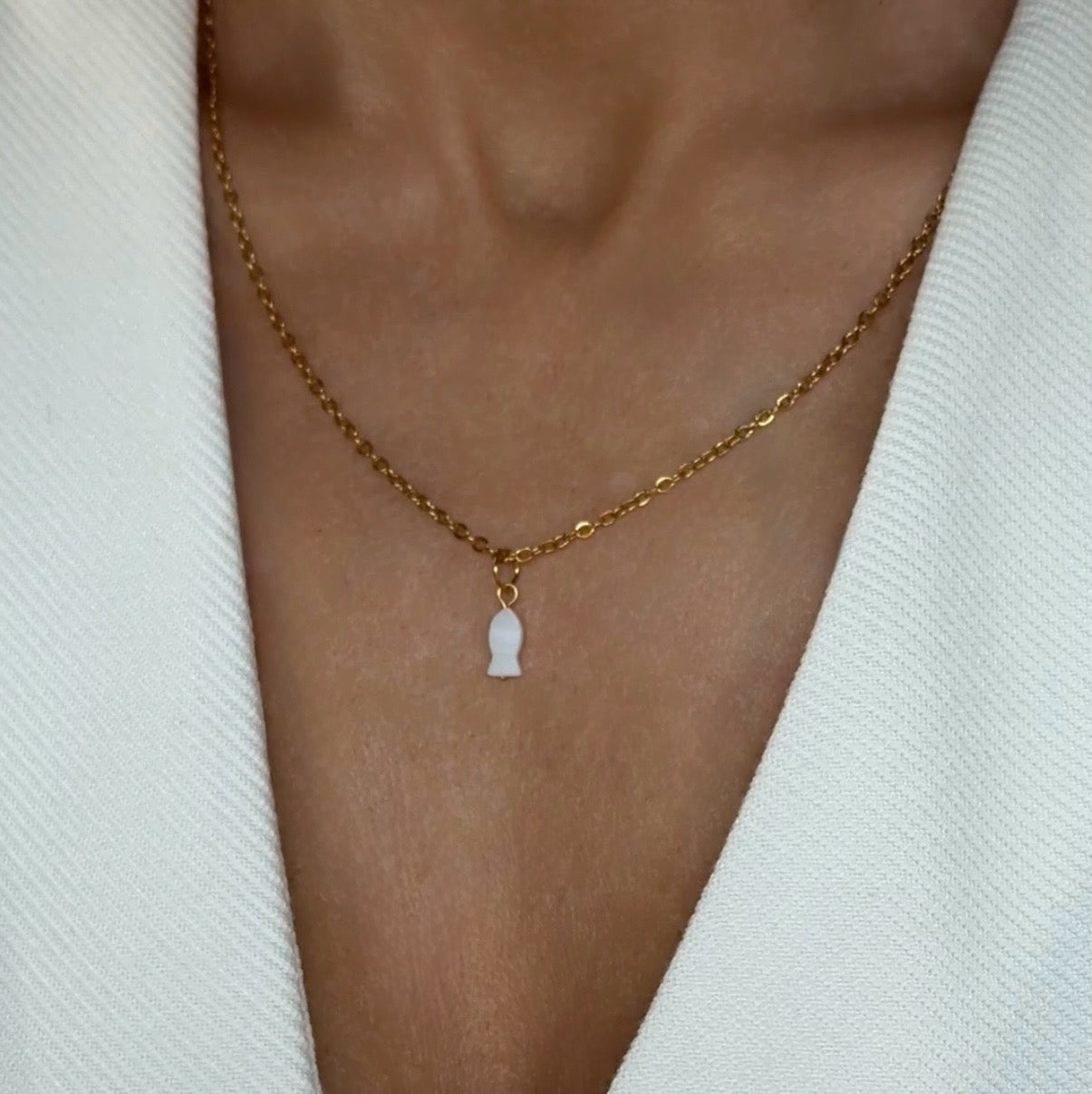Fish Pearl Charm