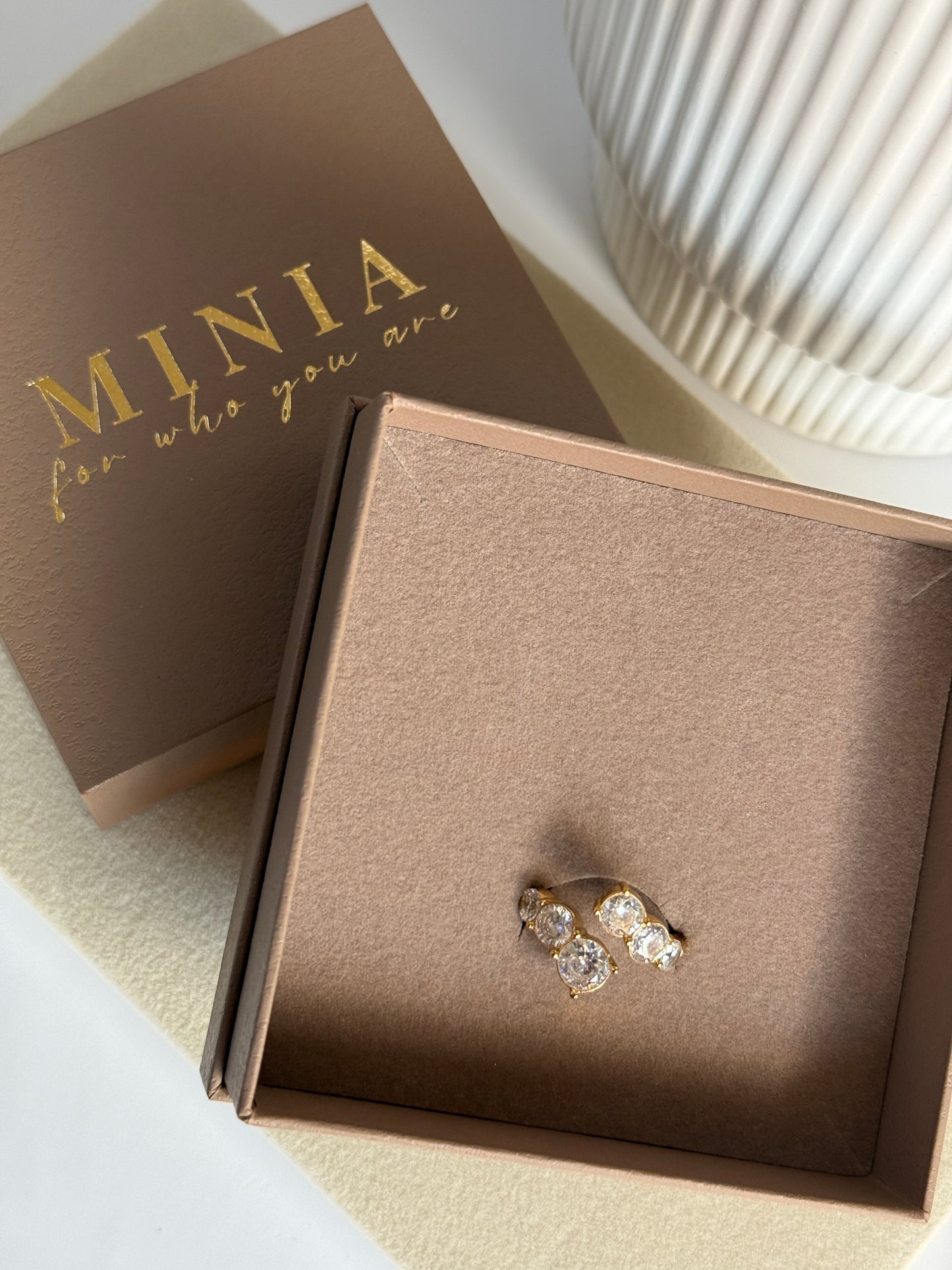 KLARA – Adjustable Cubic Zirconia Ring, 18K Gold-Plated