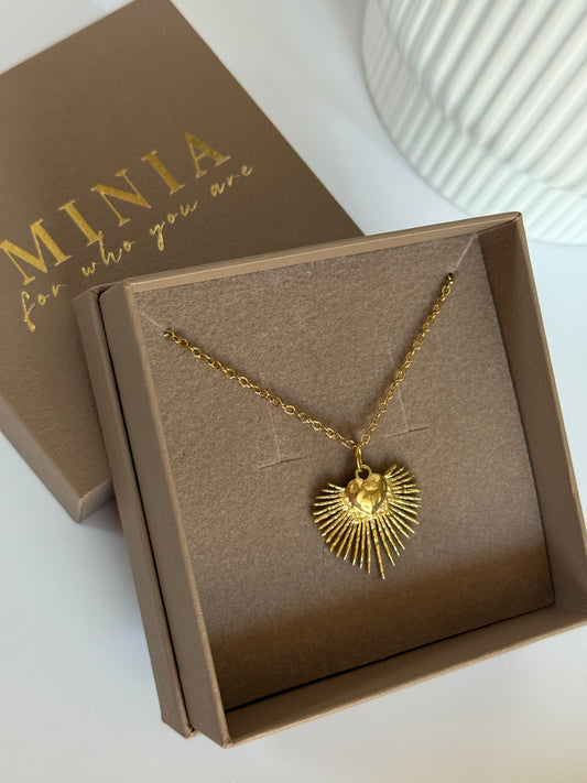 Sun Heart Charm