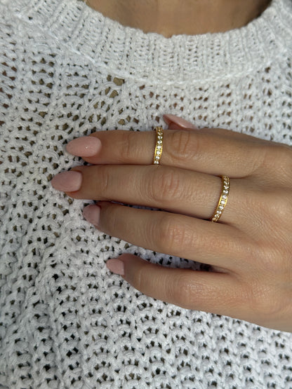 LOUISA – Cubic Zirconia Ring – Gold-Plated