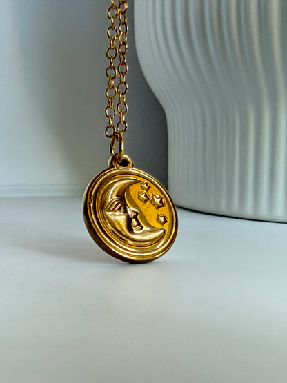 Moon & Stars Gold Charm