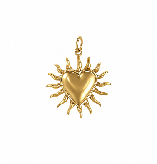 Sacred Heart Sun Charm