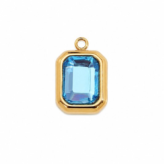 Crystal Charm - Aquamarin