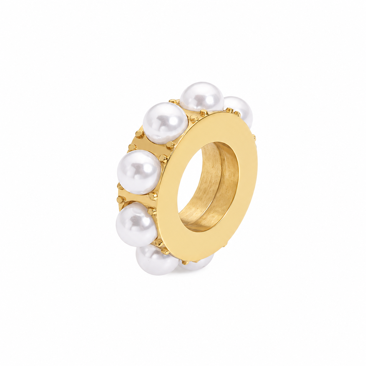 Circle Charm mit Perlen