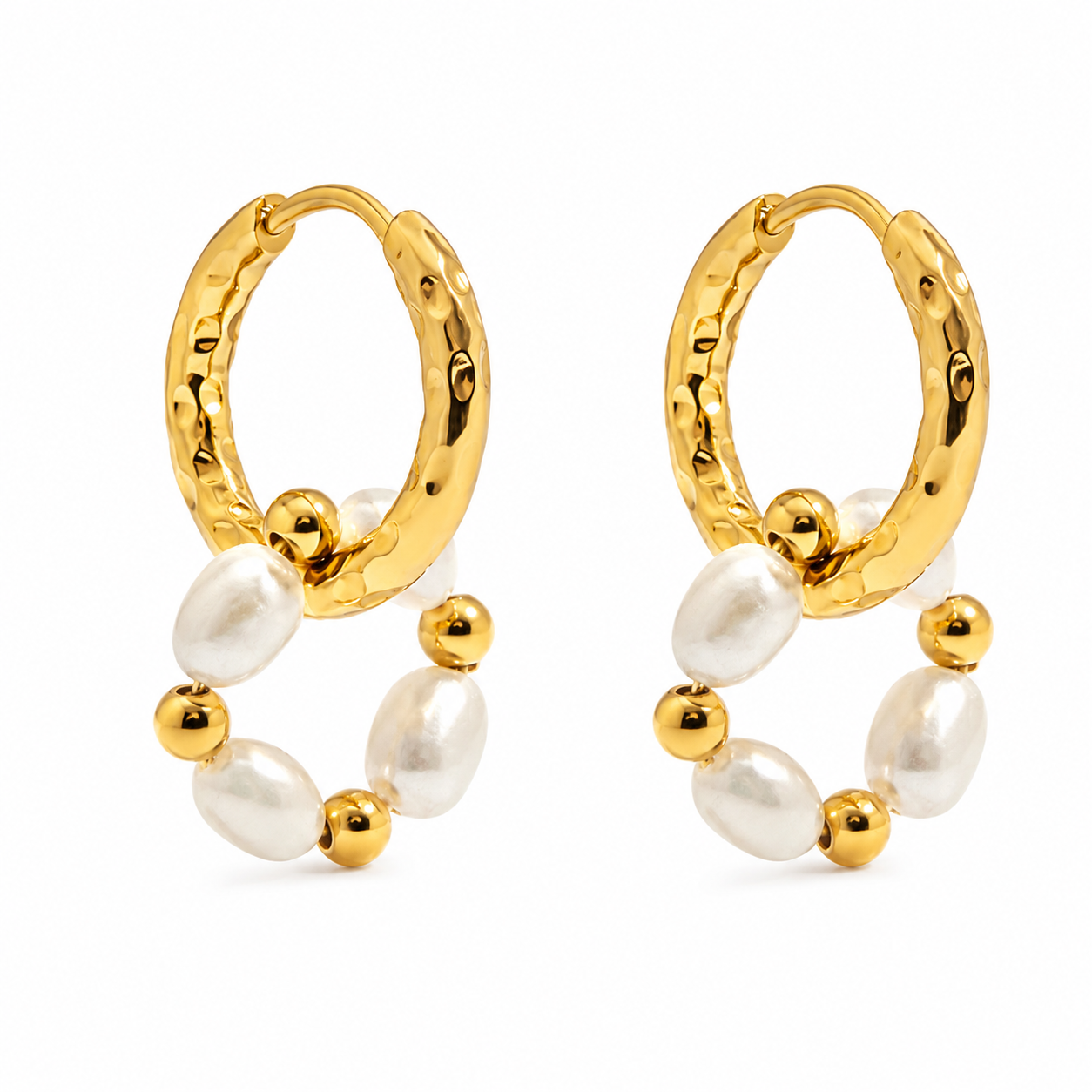 Textured Pearl Creolen