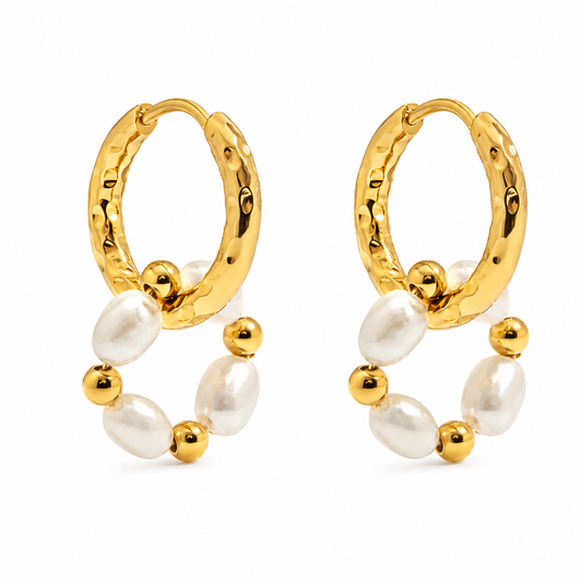 Textured Pearl Creolen