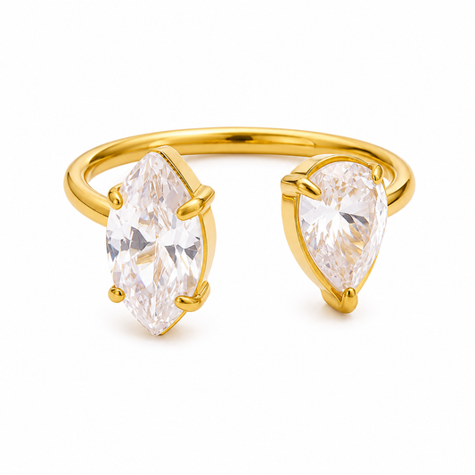 Teardrop Zirconia Ring