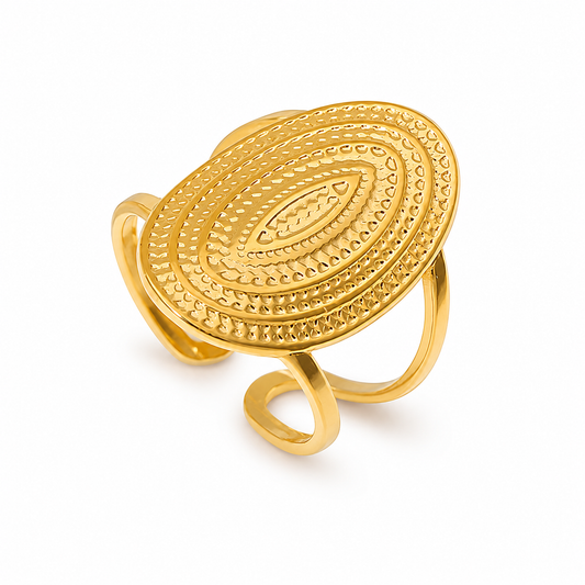 Textured Statement Ring, Verstellbar