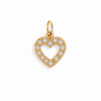 Zirconia Heart Z Charm