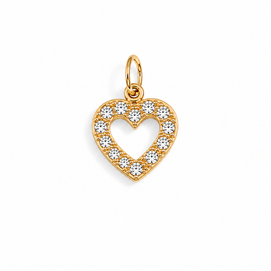 Zirconia Heart Z Charm