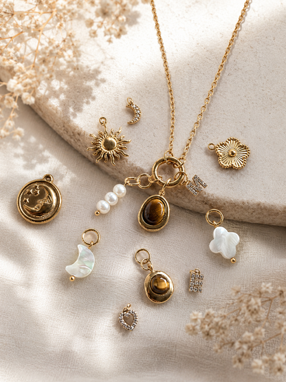 Create Your Own Charm Necklace – Chain + 3 Charms