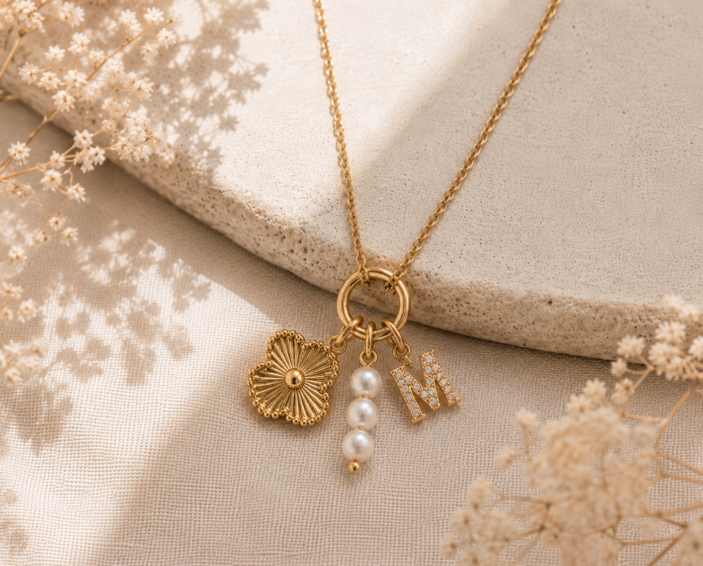 Create Your Own Charm Necklace – Chain + 3 Charms
