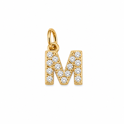 Zirkonia Letter Charm