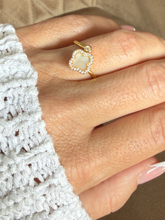 ALMA – Adjustable Spinning Ring, 18K Gold-Plated Sterling Silver