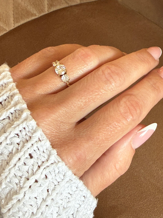 ISABEL – Cubic Zirconia Ring, Gold-Plated