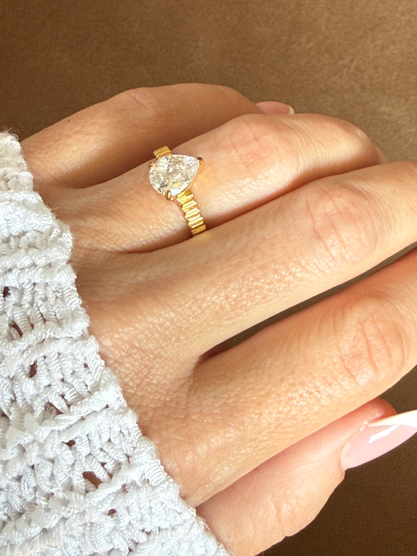 LINA – Adjustable Ring, Gold Plated