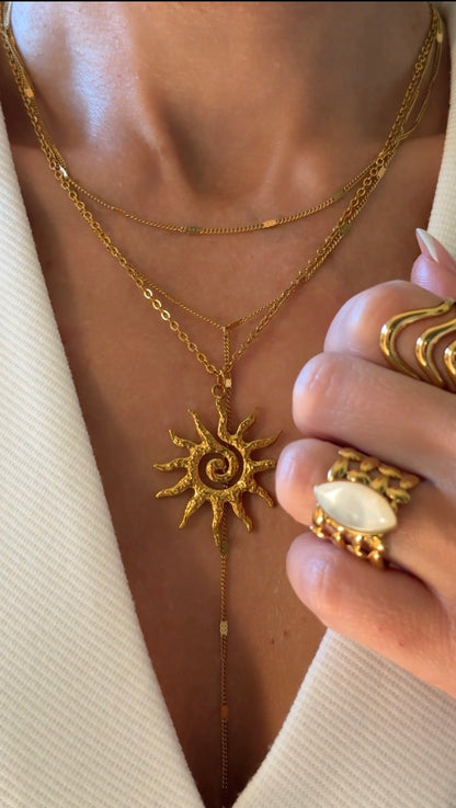 Layered Y Necklace · Stainless Steel · Gold or Silver
