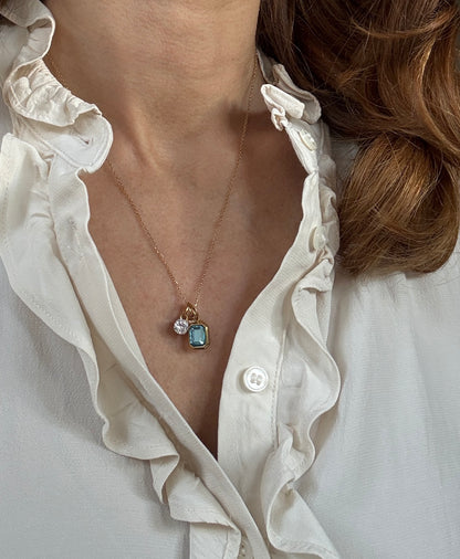 Crystal Charm - Aquamarin