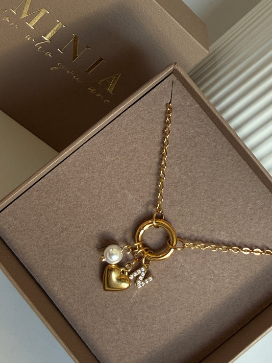 Zirkonia Letter Charm