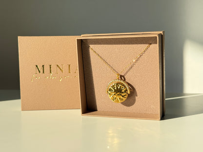NALA – Sun & Moon Coin Necklace, Gold Plated