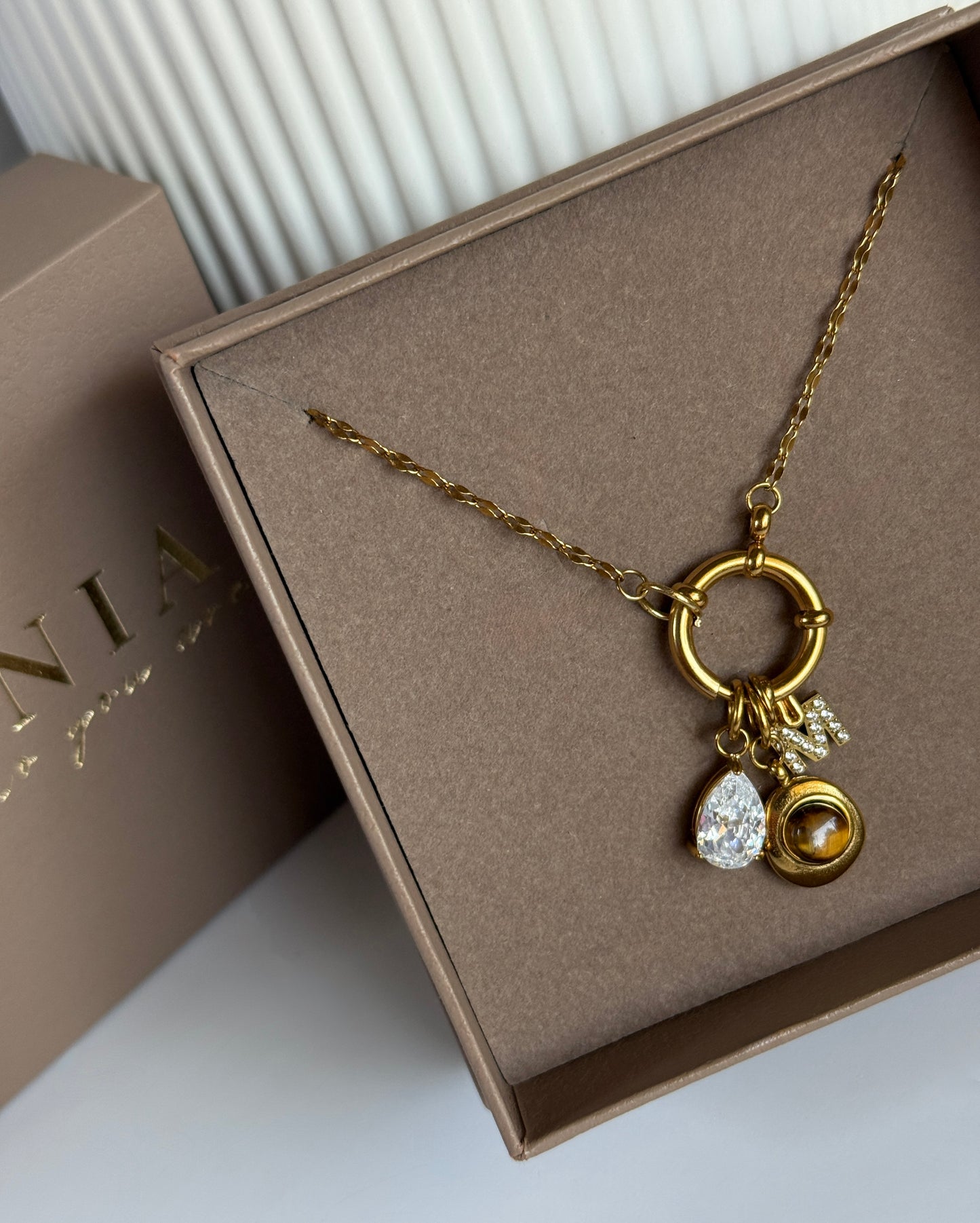 Zirkon Tropfen Charm