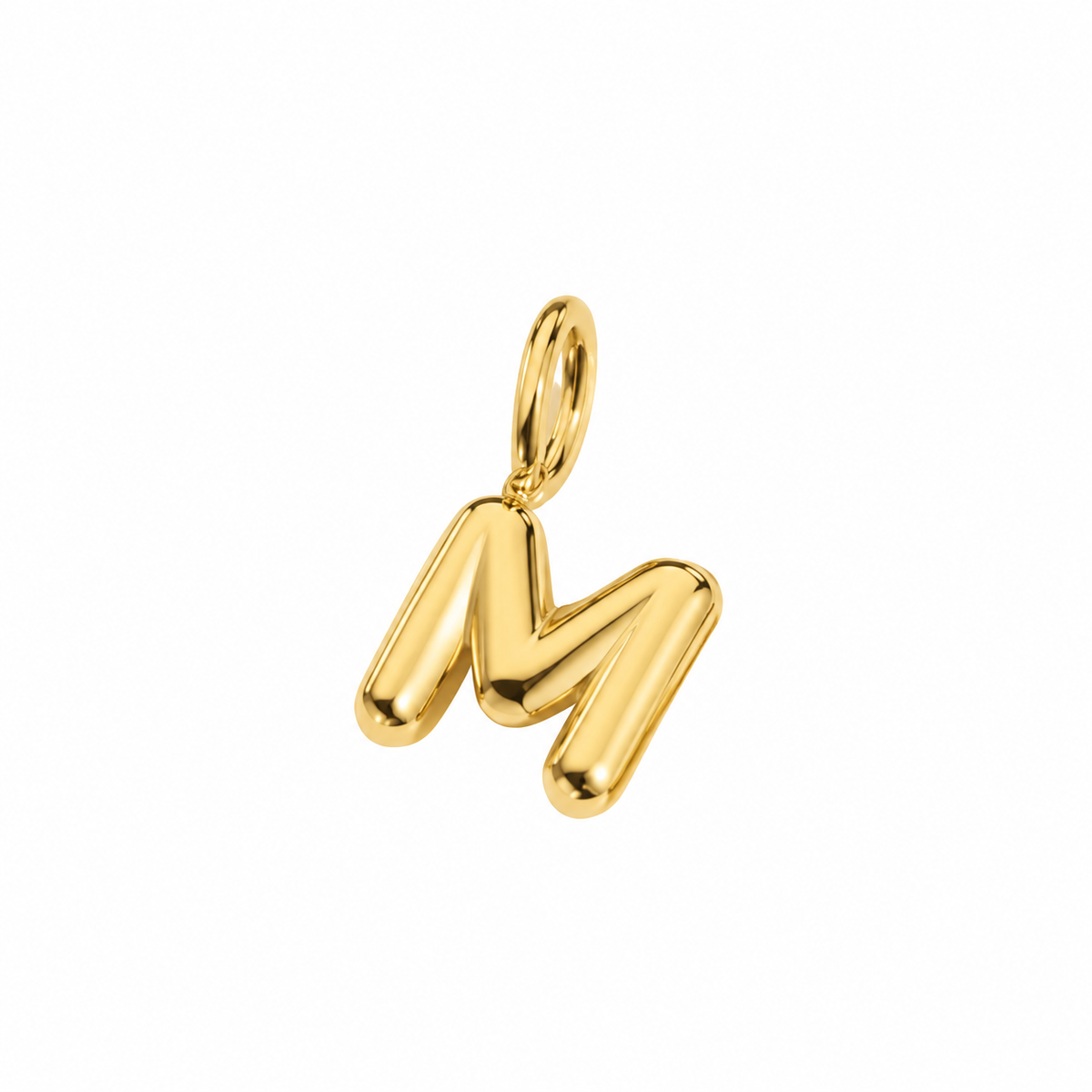Puffy Initial Charm