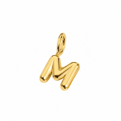 Puffy Initial Charm