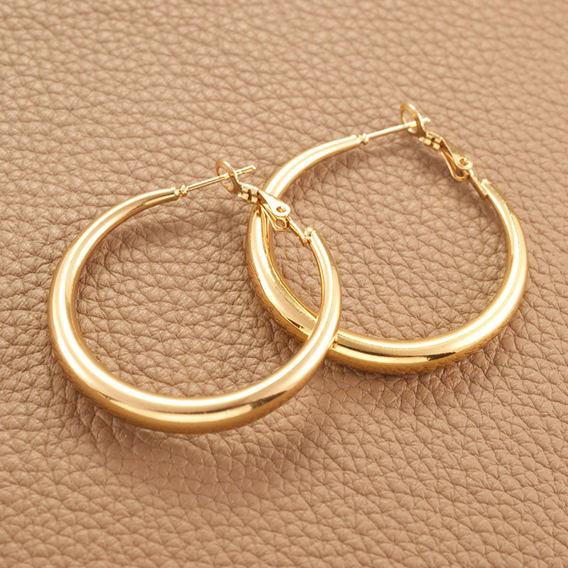 GOLDIE – Square Drop Earrings, Gold Plated