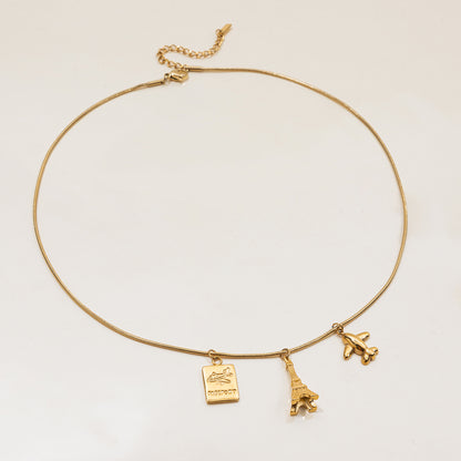 ROSI – Mini Charms Necklace, Gold Plated