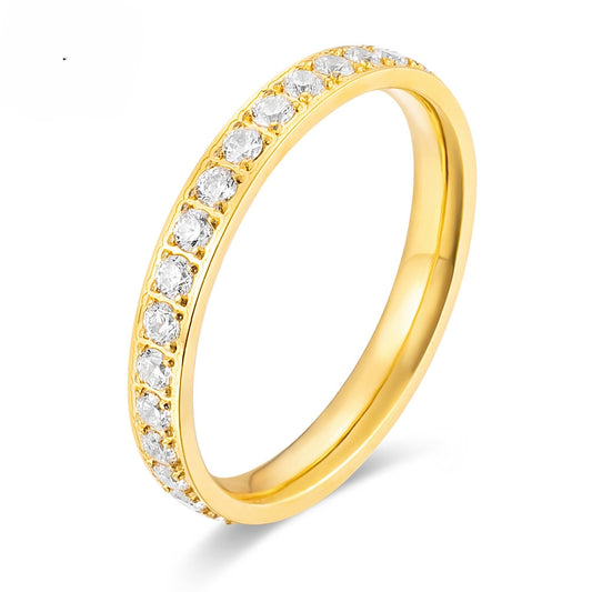 LOUISA – Cubic Zirconia Ring – Gold-Plated