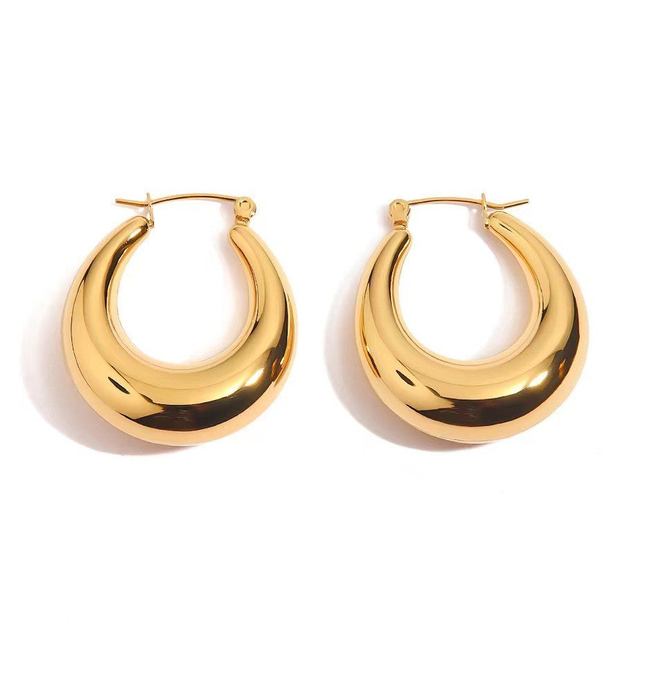 GINA – Hoop Earrings, Gold Plated