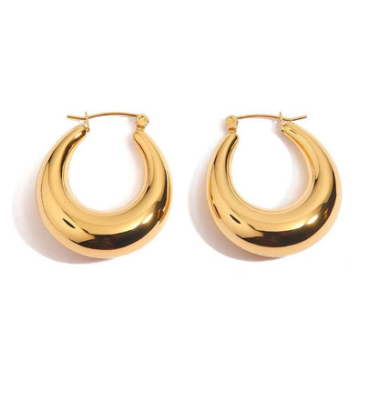 GINA – Hoop Earrings, Gold Plated