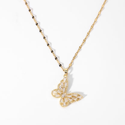LOTTI – Butterfly Pendant Necklace, Gold Plated