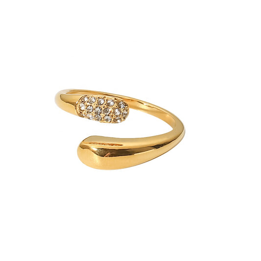 EMMA – Adjustable Band Ring, Gold-Plated
