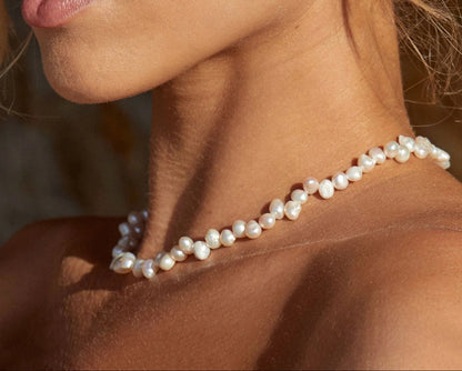 LIV – Pearl Choker, Gold Plated