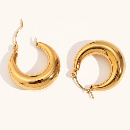 GINA – Hoop Earrings, Gold Plated