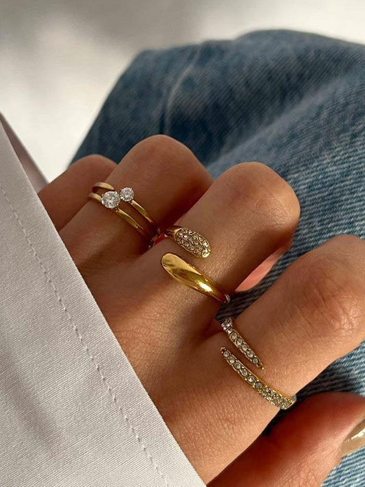 EMMA – Adjustable Band Ring, Gold-Plated