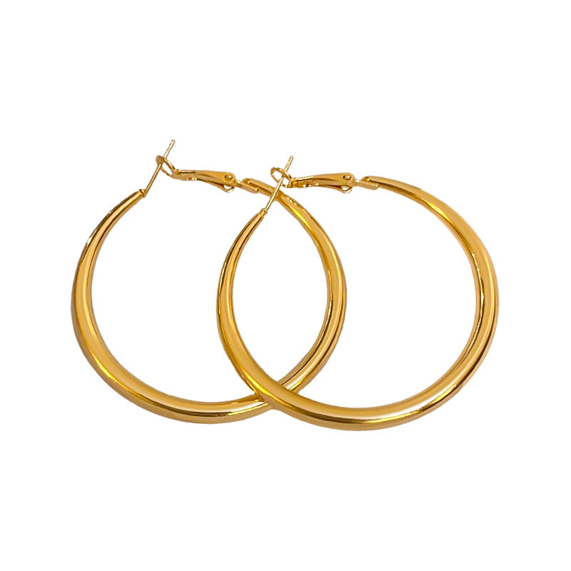 GOLDIE – Square Drop Earrings, Gold Plated