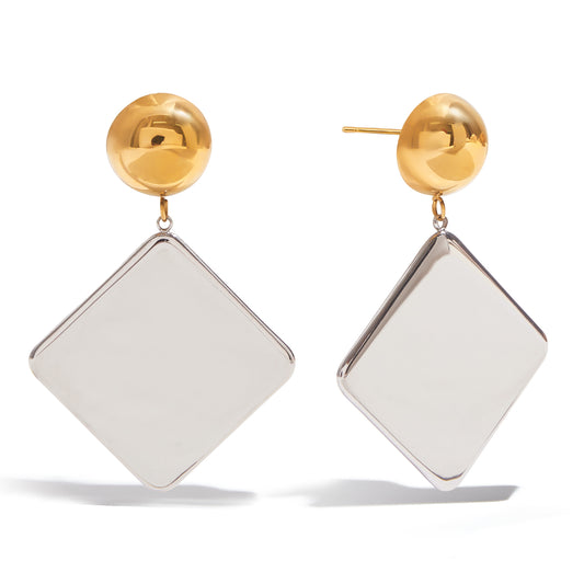 NOVA – Heart Hoop Earrings, Gold Plated