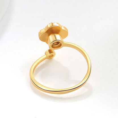 ALMA – Adjustable Spinning Ring, 18K Gold-Plated Sterling Silver