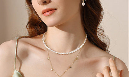 EVA – Pearl Necklace, Gold Plated