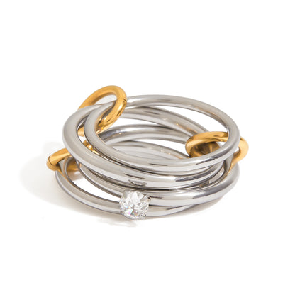 ZOE – Chain Design Ring, Gold-Plated