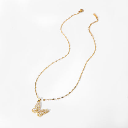 LOTTI – Butterfly Pendant Necklace, Gold Plated