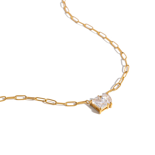 NOVA – Zirkonia Necklace, Gold Plated