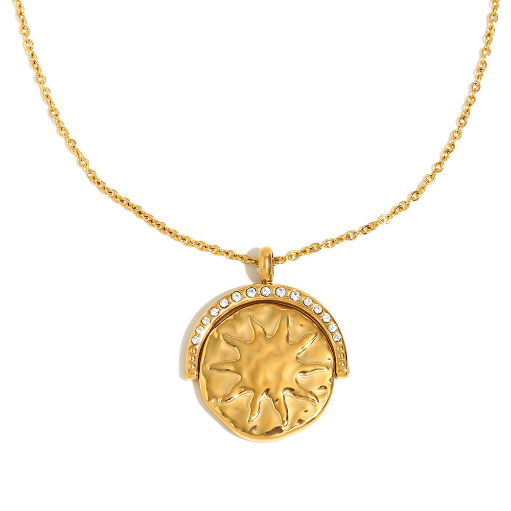 NALA – Sun & Moon Coin Necklace, Gold Plated
