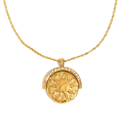 NALA – Sun & Moon Coin Necklace, Gold Plated